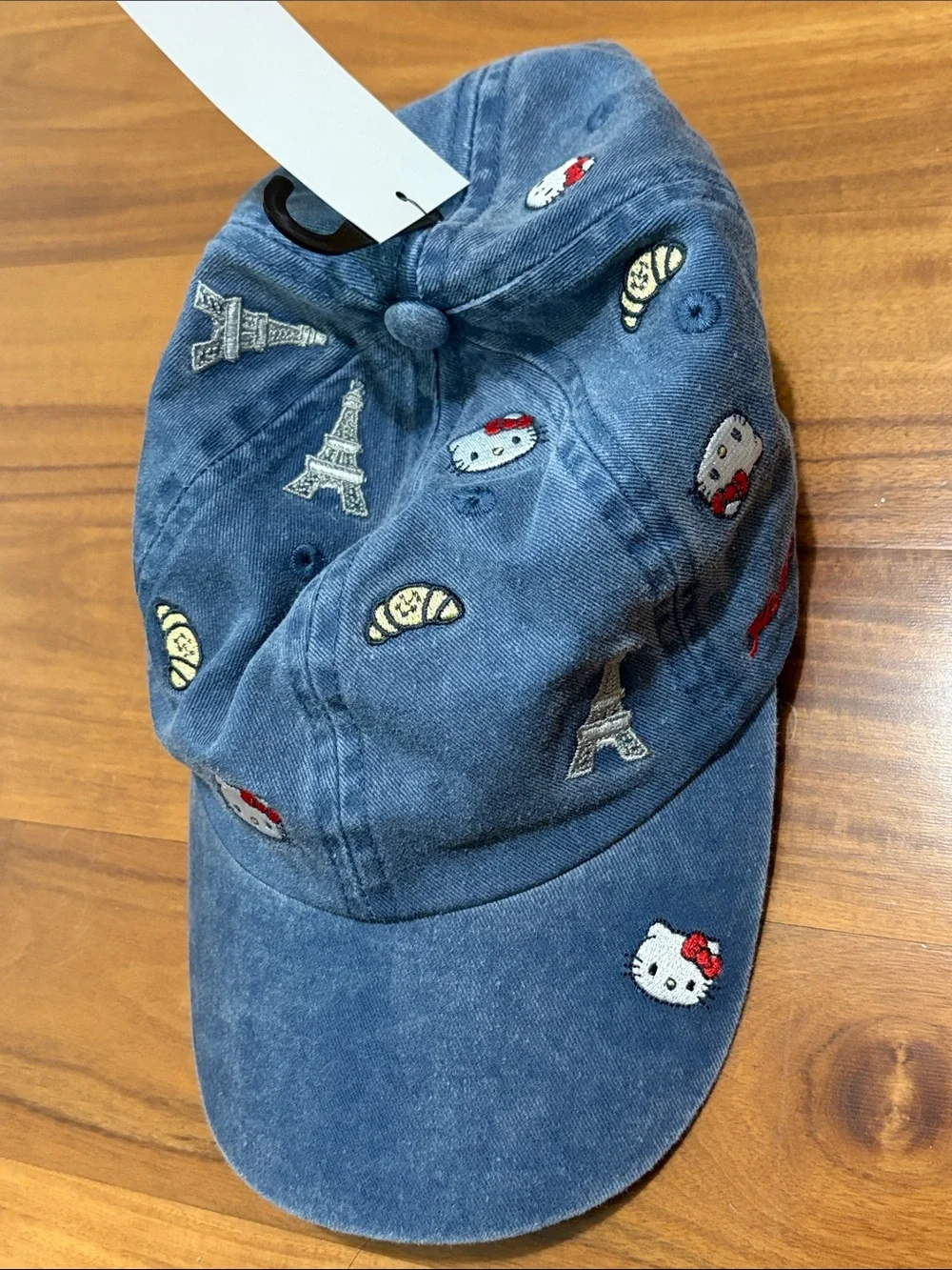 Hello Kitty denim baseball cap Hello Kitty hat HELLO KITTY Paris Baseball cap